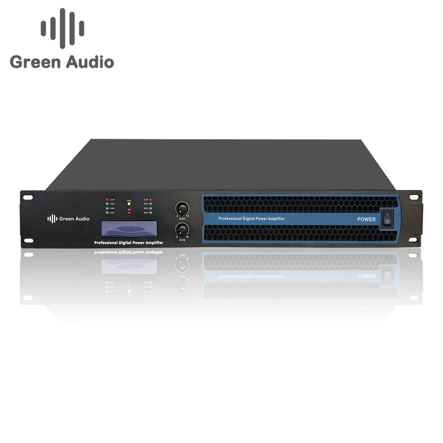 GAP-S1700 Hot selling factory price 1.5U 2*600W audio amplifier new design of audio equipment with display screen