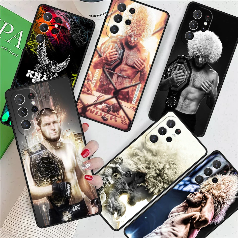 khabib nurmagomedov For Samsung Galaxy S24 Ultra S21 S22 S8 S9 S10E Note 10 20 Plus FE S23 Phone case Cover Coque