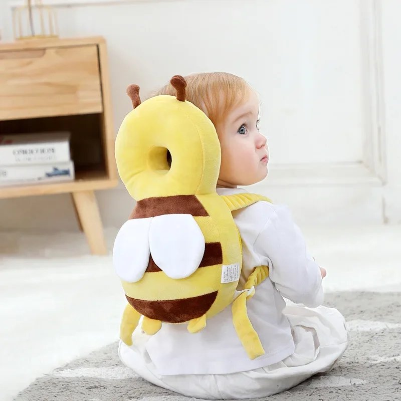 Baby Toddler Headrest Baby Learns To Walk Anti-drop Pillow Breathable Head Protective Pad Little Bee Headrest Anti-drop Cap