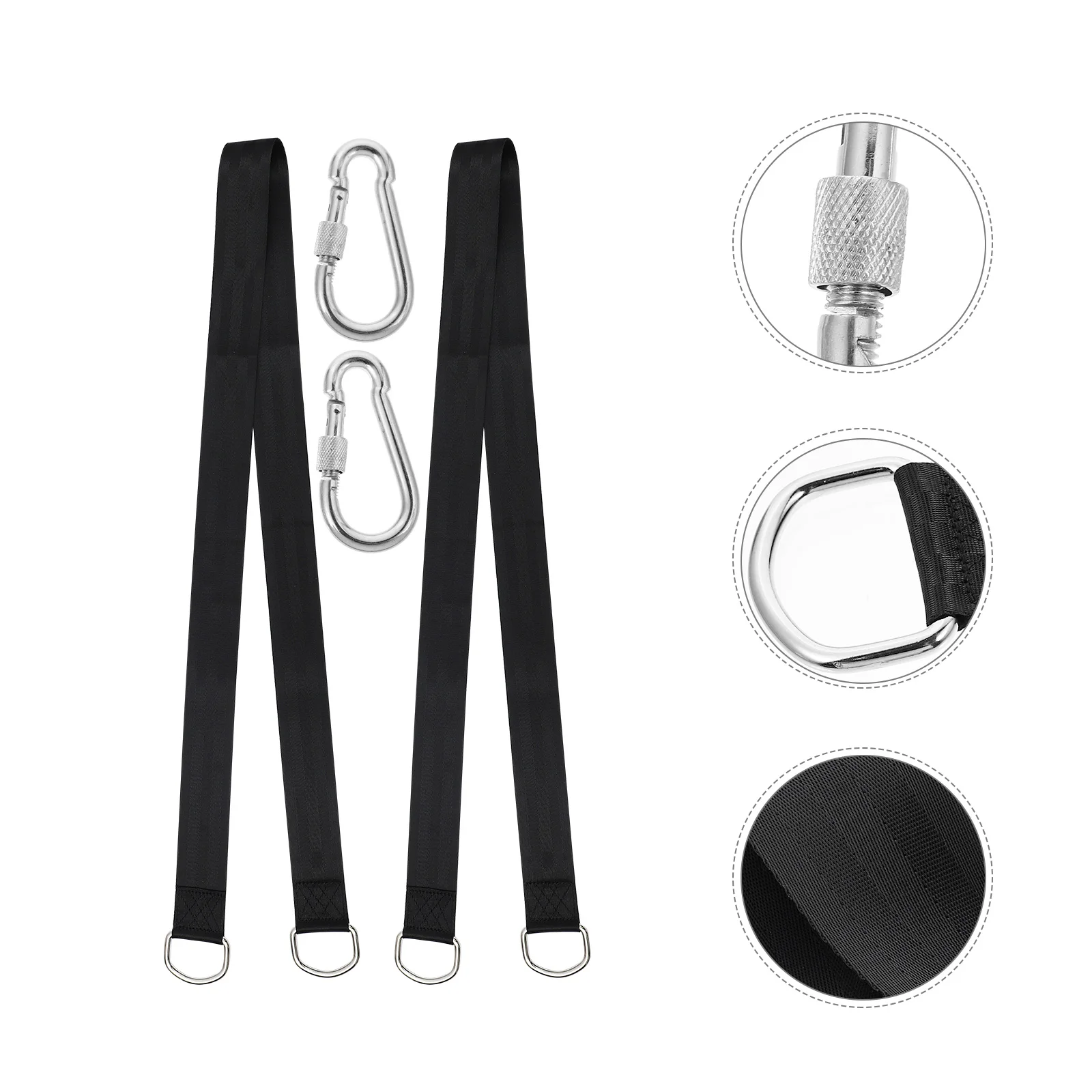 

Children Swing Chair Outdoor Baby Hammock Black Hanging Kit Seat Tree Swing Strap Hammock Rope Parent Child Interaction Safe