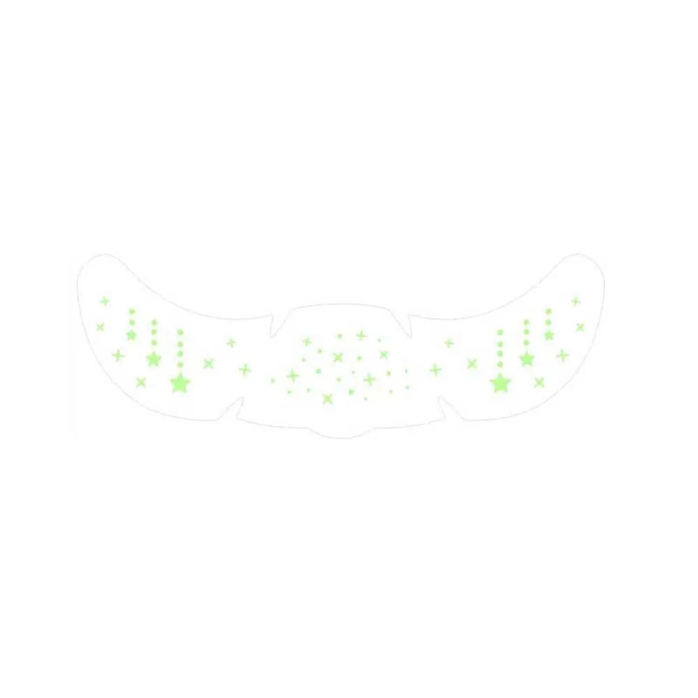 DIY Face Temporary Tattoo Star Heart Sparkle Luminous Freckle Tattoo Long Lasting Convenient Face Tattoo Sticker Music Festival