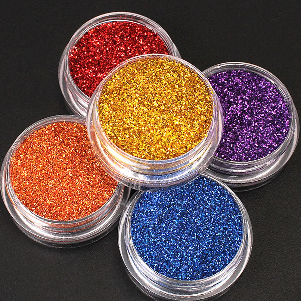 12 Color Body Glitter Acrylic Powder Dust Nail Sequins Manicure Decoration Tattoo Supplies Decorations