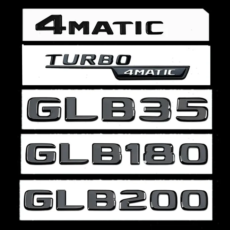 

Car Brand Logo Tailgate Tail Label Sticker Alphanumeric Sticker For Mercedes Benz GLB35 GLB180 GLB200d GLB200 GLB220