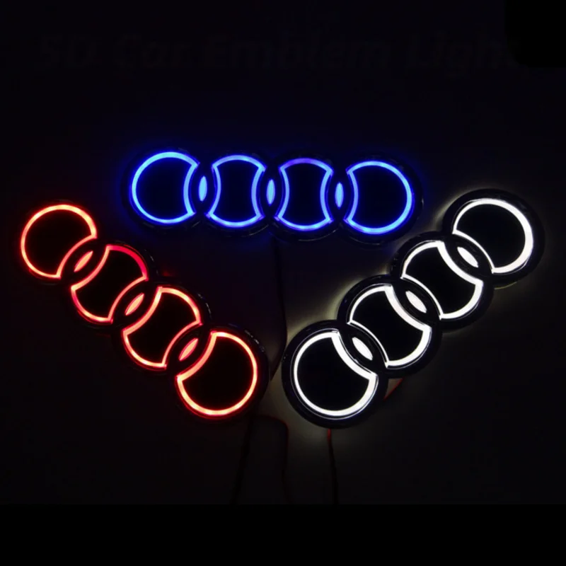 18X5.8CM 5D LED Car Rear Emblem Badge Car Styling Glow Decorative Light for Audi A3 A4 A5 A6 A7 A8 Q3 Q5 Q7 TT Accessories