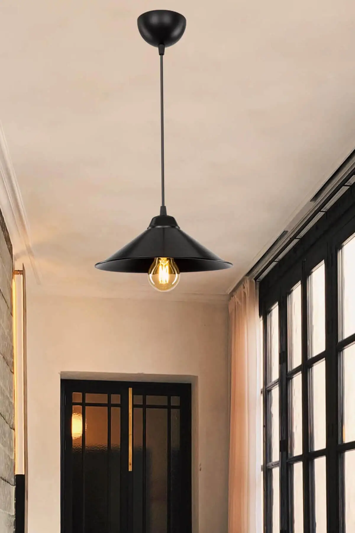 Black Maya Barn Single Pendant Lamp, Modern Home Light Modern Pendant Lamp, Pendant Lamp for Office, pendant Lamp for Home