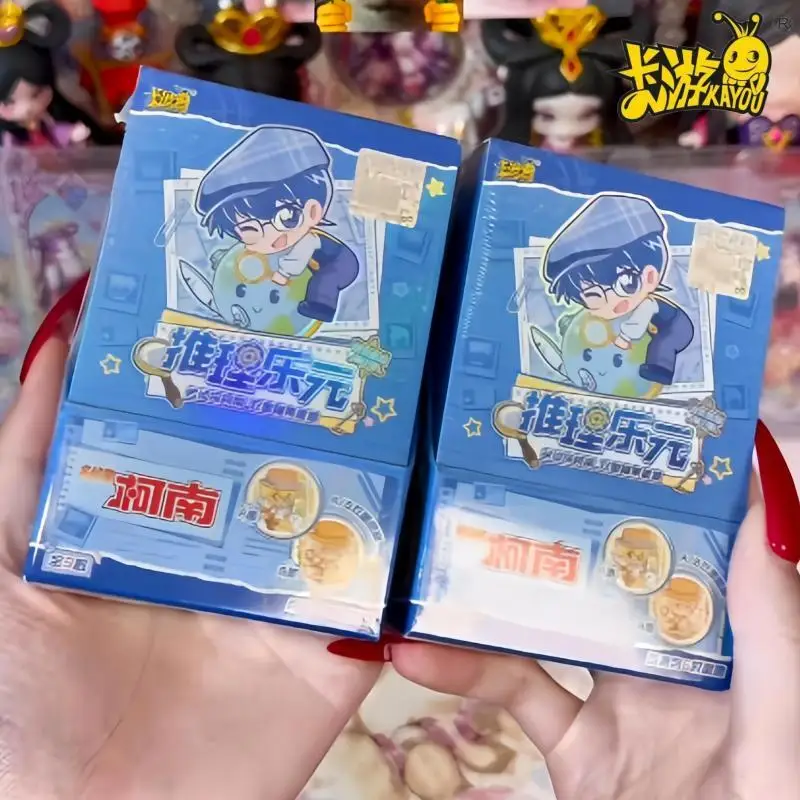 

In Stock KAYOU Original Detective Conan Double Sided Candy Badge Series Blind Box Anime Character Collection Toys Holiday Gifts