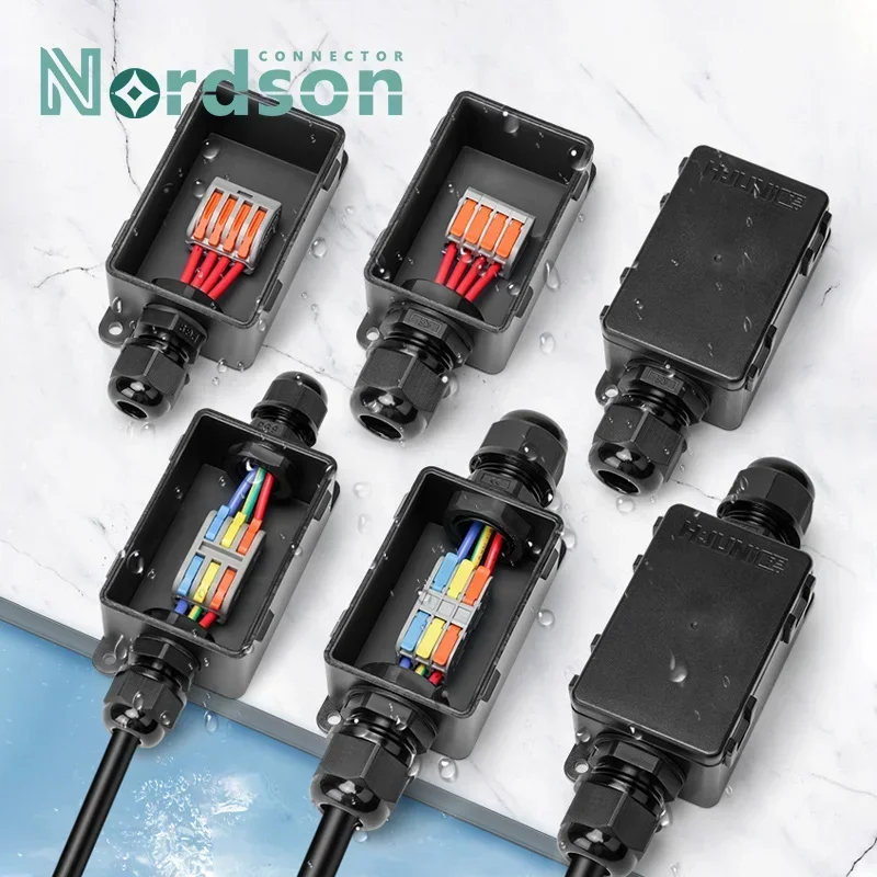 Outdoor waterproof box double/single socket depth waterproof box cable terminal connector street light junction box junction box