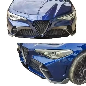 For Giulia Side Skirts trunk lid Front and Rear Bumper Body Widebody Kit Fenders air Dams Diffusers Engine Hood