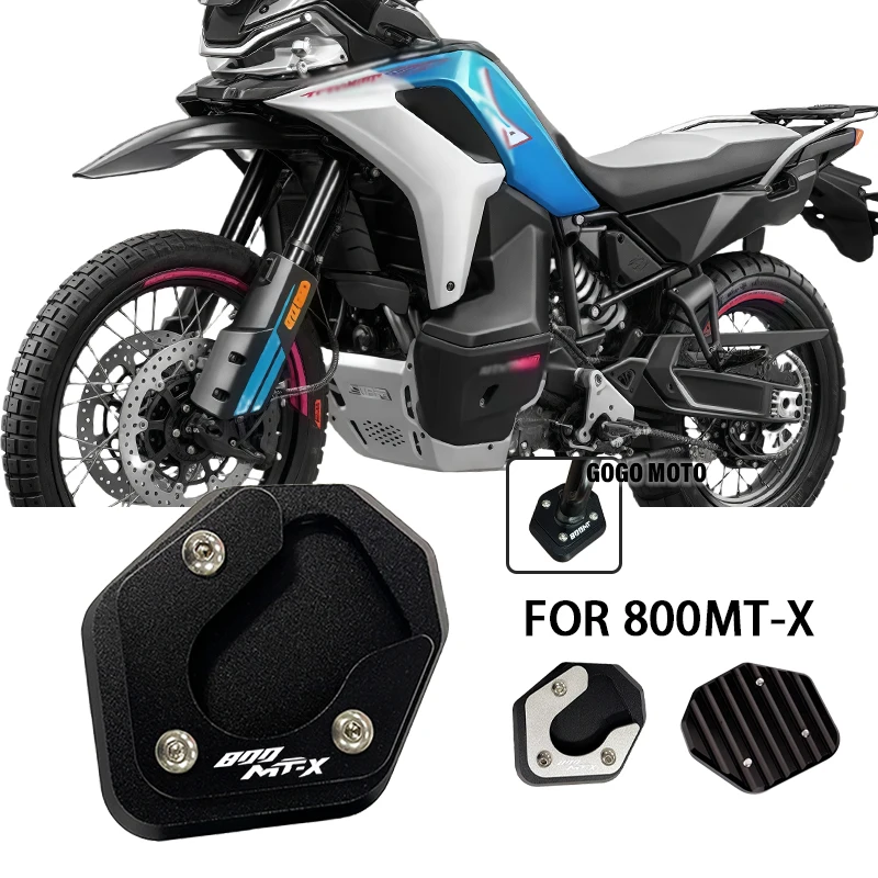For CFMOTO 800MT-X 800MTX MTX 800 MT X 2024 2025 Motorcycle CNC Foot Side Stand Enlarger Support Plate Kickstand Extension Pad