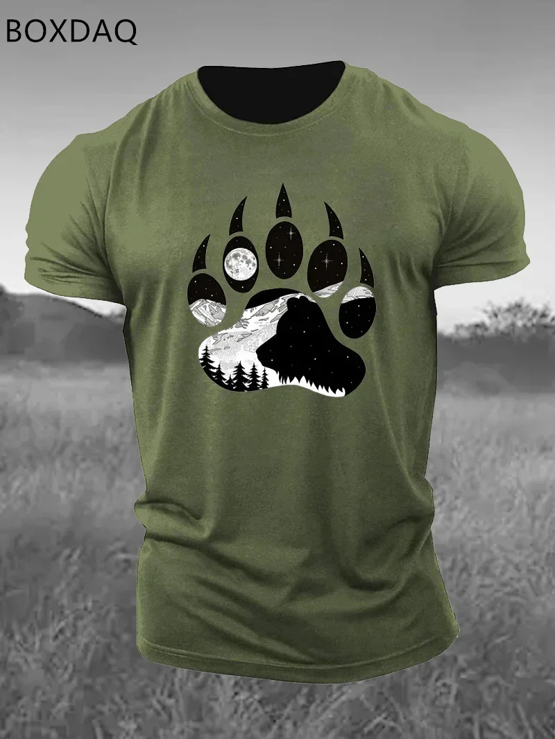 Beast Claws Camiseta de manga corta con estampado 3d para hombre, Top deportivo de gimnasio, talla grande, holgada, informal, a la moda, para