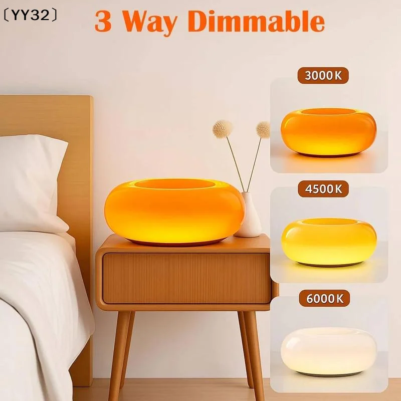 Aesthetic Doughnut LED Night Lamp – Cozy Ambient Light, Touch Control,Warm Color〔YY32〕