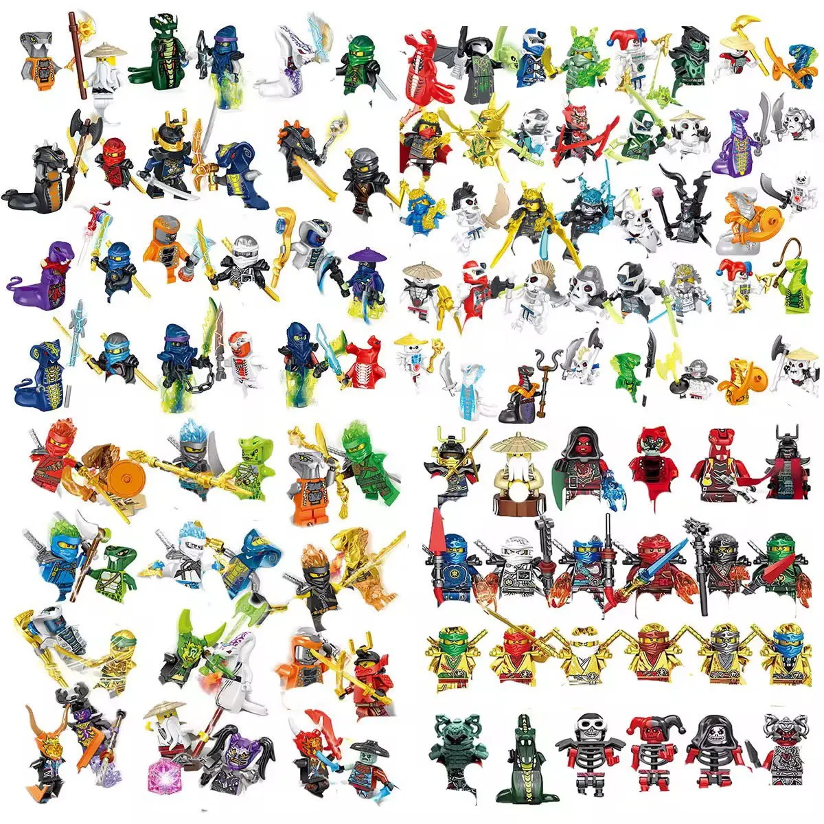 24 шт., аниме-мотоциклы Phantom Ninjago Blocks Kai Jay Cole Zane Nya Ronin Mini Action Assemble Model MiniFigure Bricks Toys