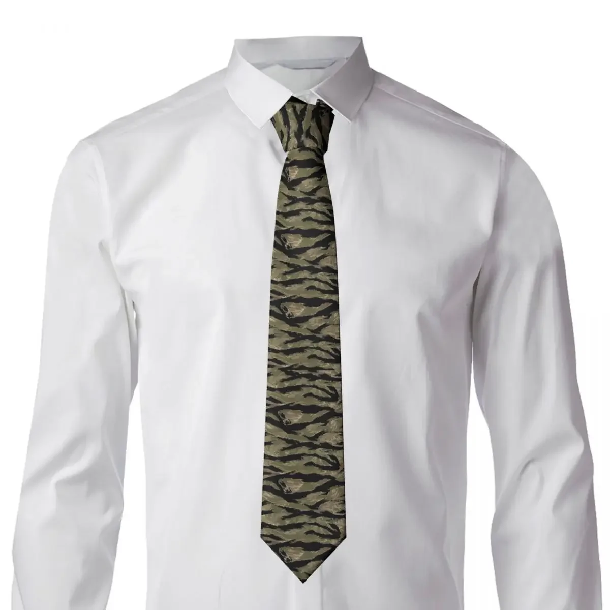 Mens Tie Tiger Stripe Neck Ties Camouflage Retro Trendy Collar Tie  Daily Wear Quality Necktie Accessories Xmas Gift