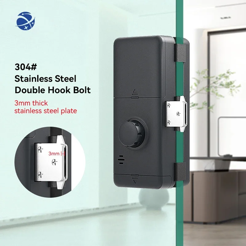 Electric Fingerprint Smart Tuya App Digital Small Glass Sliding Door Lock Card Intelligent Keyless Door Lock