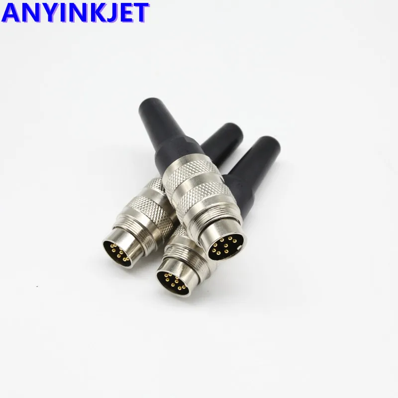 Para videojet 1510 din plug willett 43s 8 vias din plug conector codificador para videojet vj1210 1520 1510 1610 willett 400 impressora