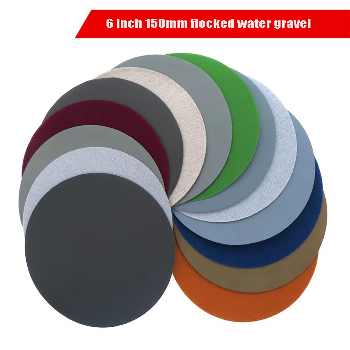 6 Inch 150mm Flocking Disc Water Sand 1500 2000 2500 3000 5000 7000 10000 Car Paint Polishing Beauty Sandpaper