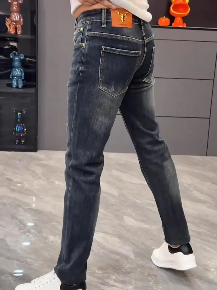 

High Quali Men's Jeans Faionable Busin Sle Winter New Arrival Slim Fit Straight Leg Anti-Bacterial Comfortable