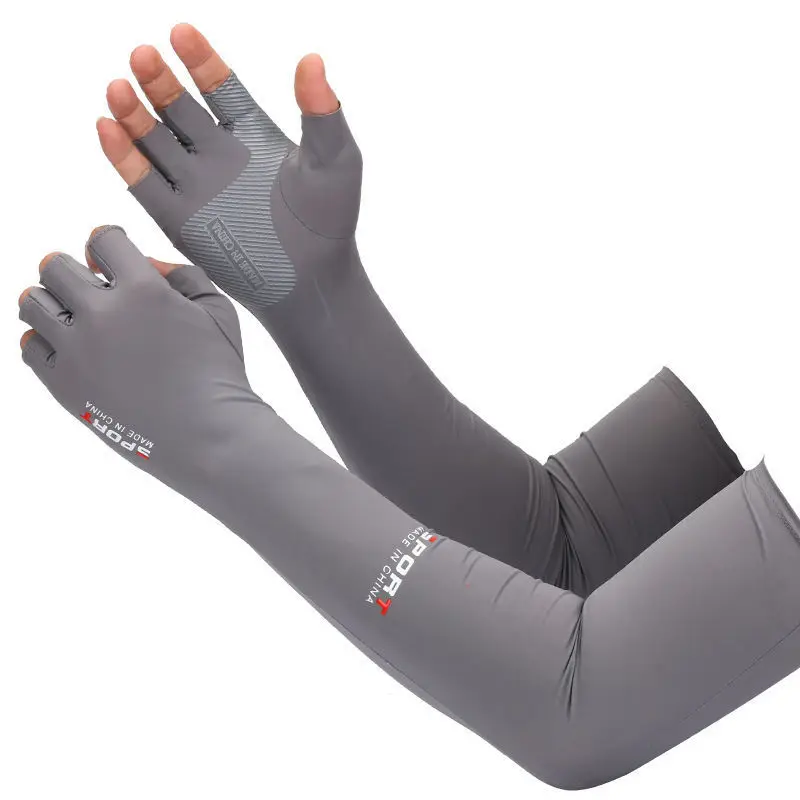 Guantes largos para deportes al aire libre, ciclismo, verano, protector solar, sensación de hielo