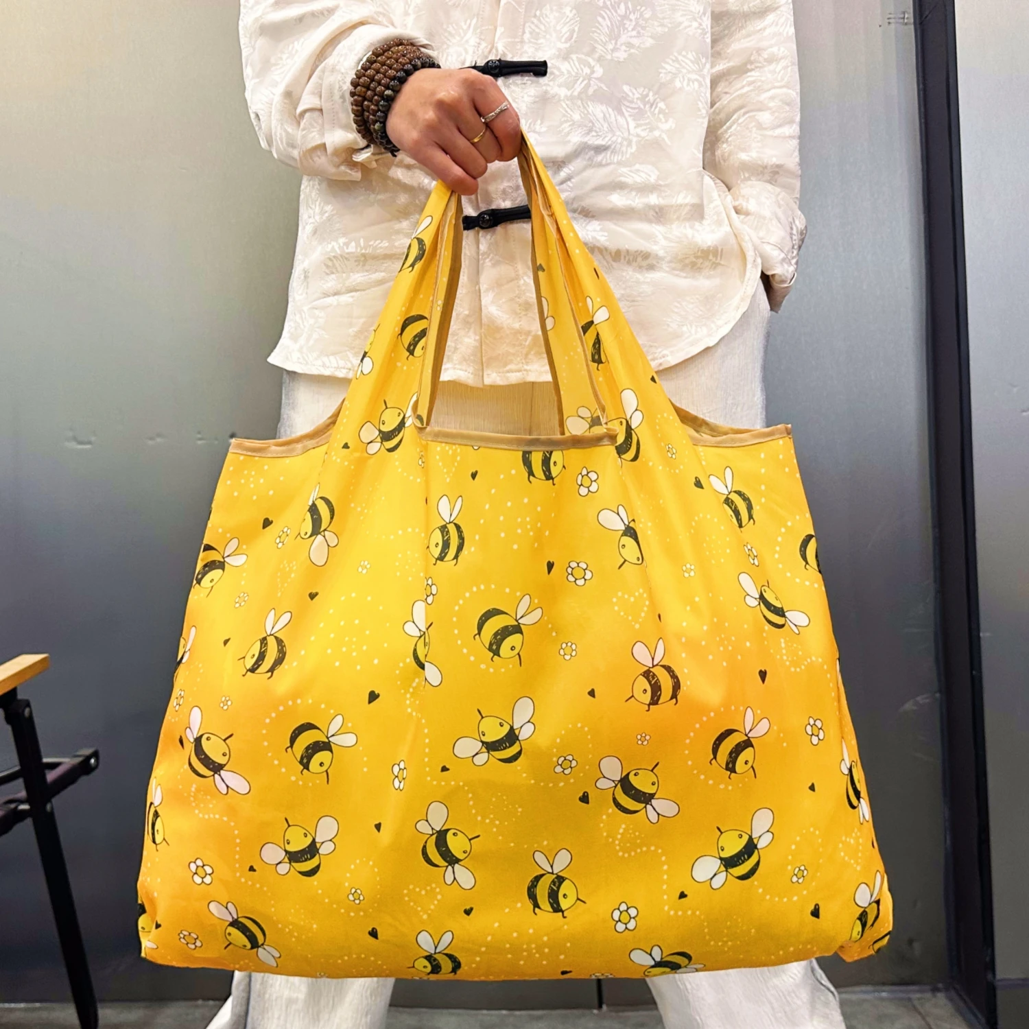 

Shoulder Bag Large Capacity Shoulder Bag Satchel Lightweight Shopping Bag Printed Pattern Outdoor Foldableable Satchel Camping Style Travel Bag