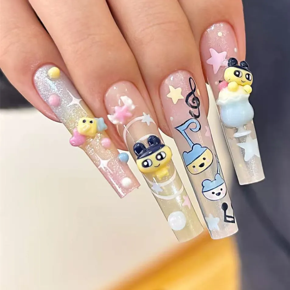 

メゾピアノ シール egg Cute ラブリっち ネイルシール たまごっち たまご 3d nail art stickers Decal Diy Nail Slider