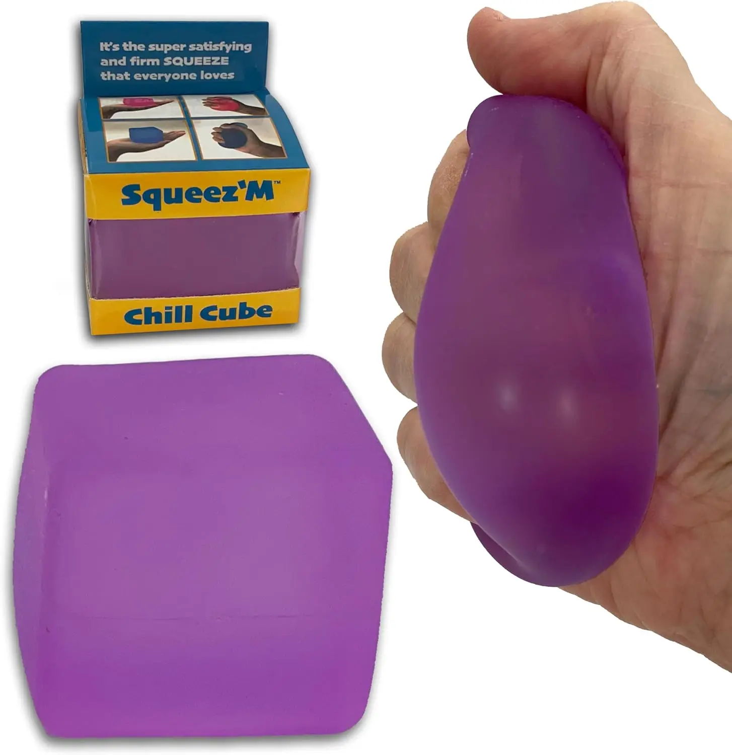 

Фиолетовый кубик-антистресс для офисного стола - тихая игрушка-фиджет для взрослых и профессионалов