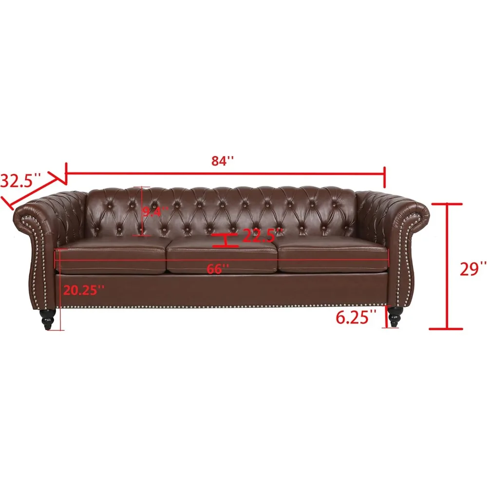 Chesterfield Sofa Leather, 84