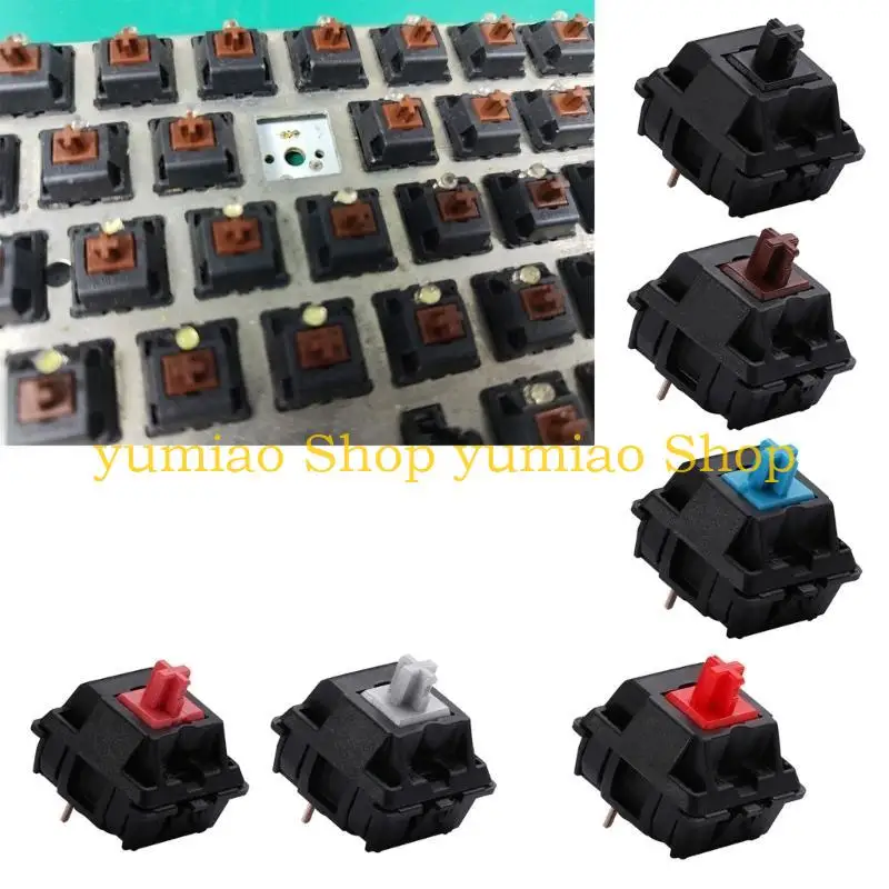 587B 3PIN Silence Pink Black Blue Tea Redness Silver CherryMX Mechanical Keyboards Switches