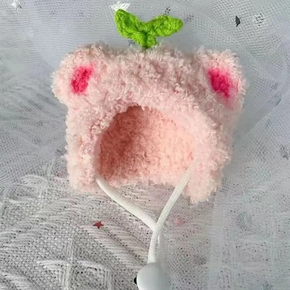 Gorro de felpa de hámster para niña, accesorios de muñeca, lindo gorro de muñeca de algodón de ganchillo a mano, Mini sombrero de muñeca DIY,