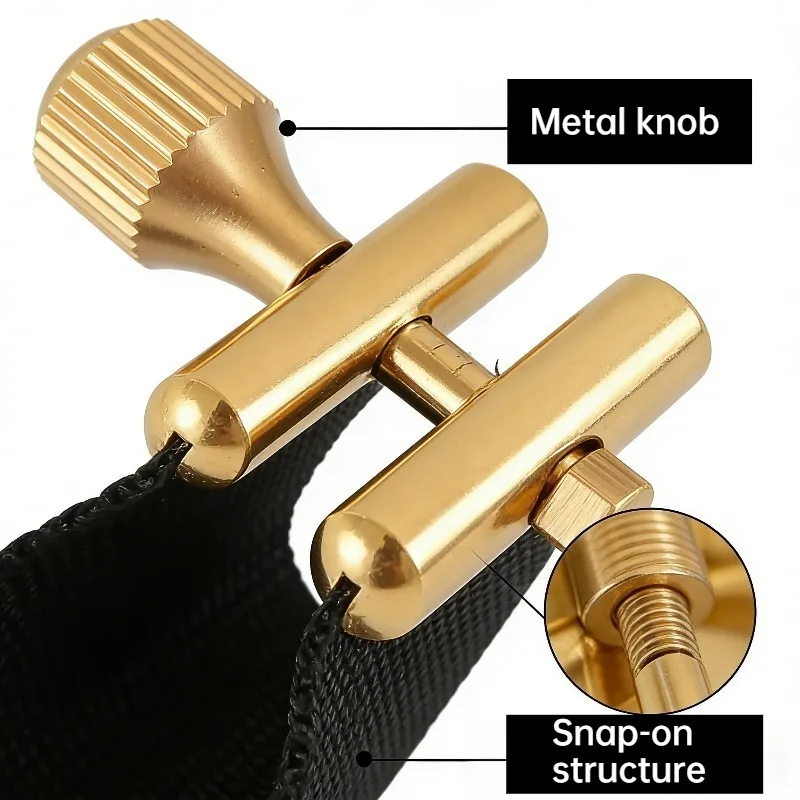 The metal saxophone interface clamp and fixing cap for the mid-range saxophone is suitable for the mouthpiece of the saxophone.