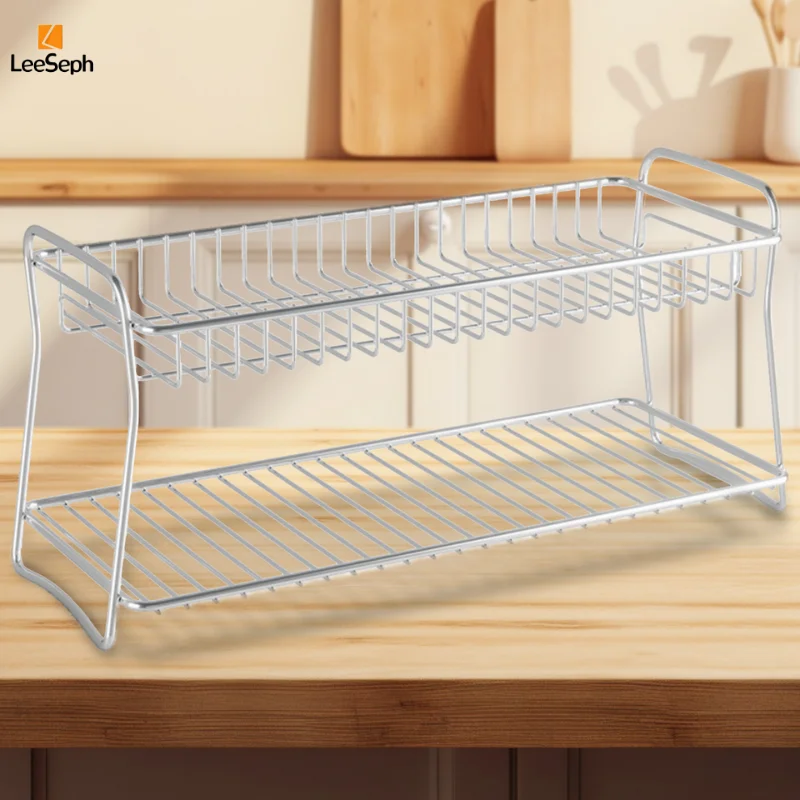 Leeseph Stainless Steel Storage Rack, Versatile Organizer for Countertops, Cabinets, and Pantry, Maximize Your Kitchen Space