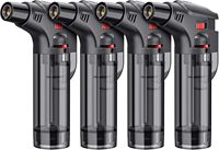 4-pack torch lighters, windproof lighters, butane gas lighters, smoke accessories, outdoor grilling tools kitchen tools 2025 New