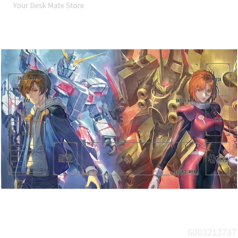Anime Gundam Kampf-Charakter TCG Spielmatte Große Sammelkarten-Spiel Schreibtischunterlage Mauspad