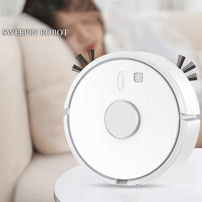 Robot spazzante intelligente Macchina per la pulizia automatica domestica Aspirapolvere ricaricabile Lavatrice per pavimenti