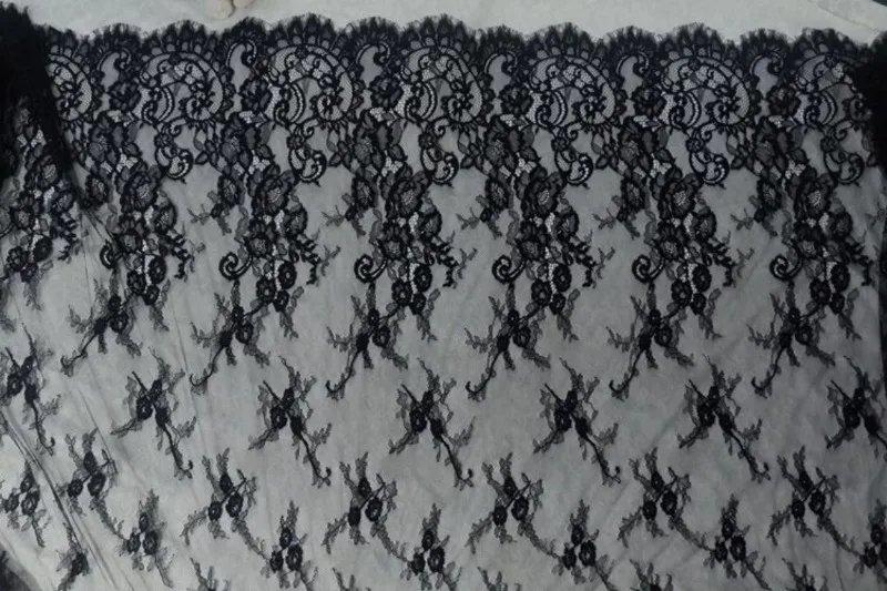 150CM Wide Heavy Duty Yarn Pressed Eyelash Lace Trim DIY Kit For Wedding Veil Dress Garment Home Textile Sewing Accessories - view 4