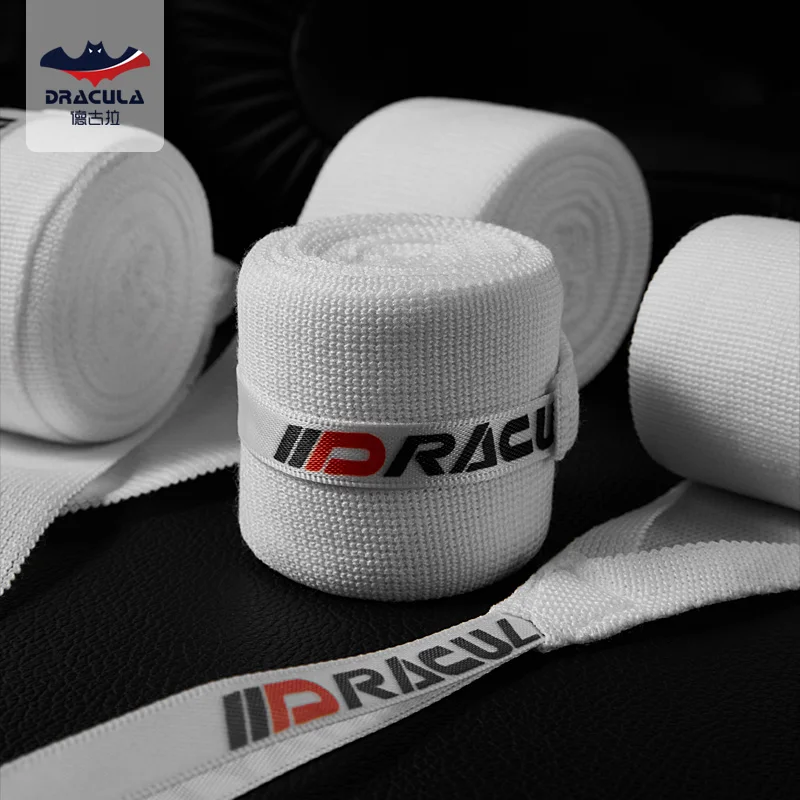 Dracula 2pcs Boxing Handwraps Cotton White Training Bandage Martial Arts Wraps for MMA Kickboxing Muay Thai Martial Arts 3m 5m