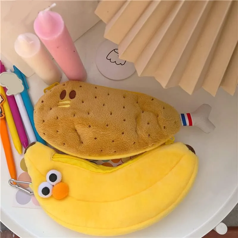 

A42Z-Creatives Novelty Funny Face Simulation Food Fruit Character Soft Stuffed Clothes Pencil Box