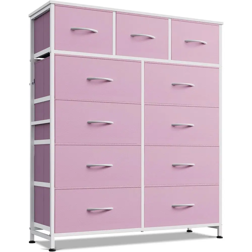 

Органайзер для хранения с 11 тканевыми контейнерами, органайзер для хранения с металлическими полками, высокая стеллажная система для организации хранения в гостиной, H