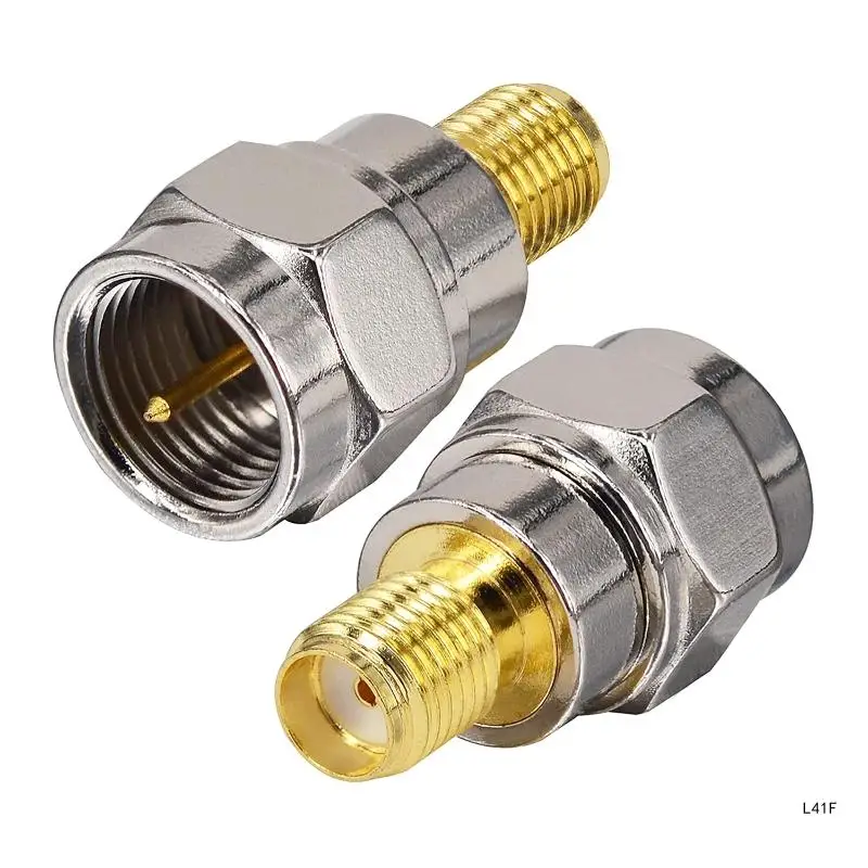 F Male to SMA Female Plug F to SMA Gold Plated Brass Straight Coaxial RF