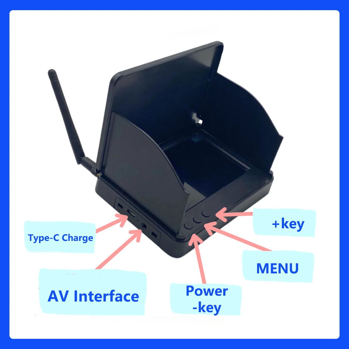 Over 10Km VTX 2W Wireless Microphone Transmitter+Caddx Ratel2 Starlight 1200TVL FPV Camera with 5 inch Monitor For RC view 6