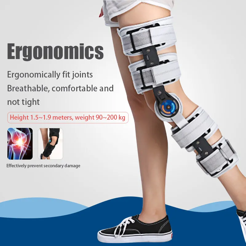 FOB price knee orthosis adjustable knee brace with hinge /leg rehabilitation equipment hinged knee brace physiotherapy