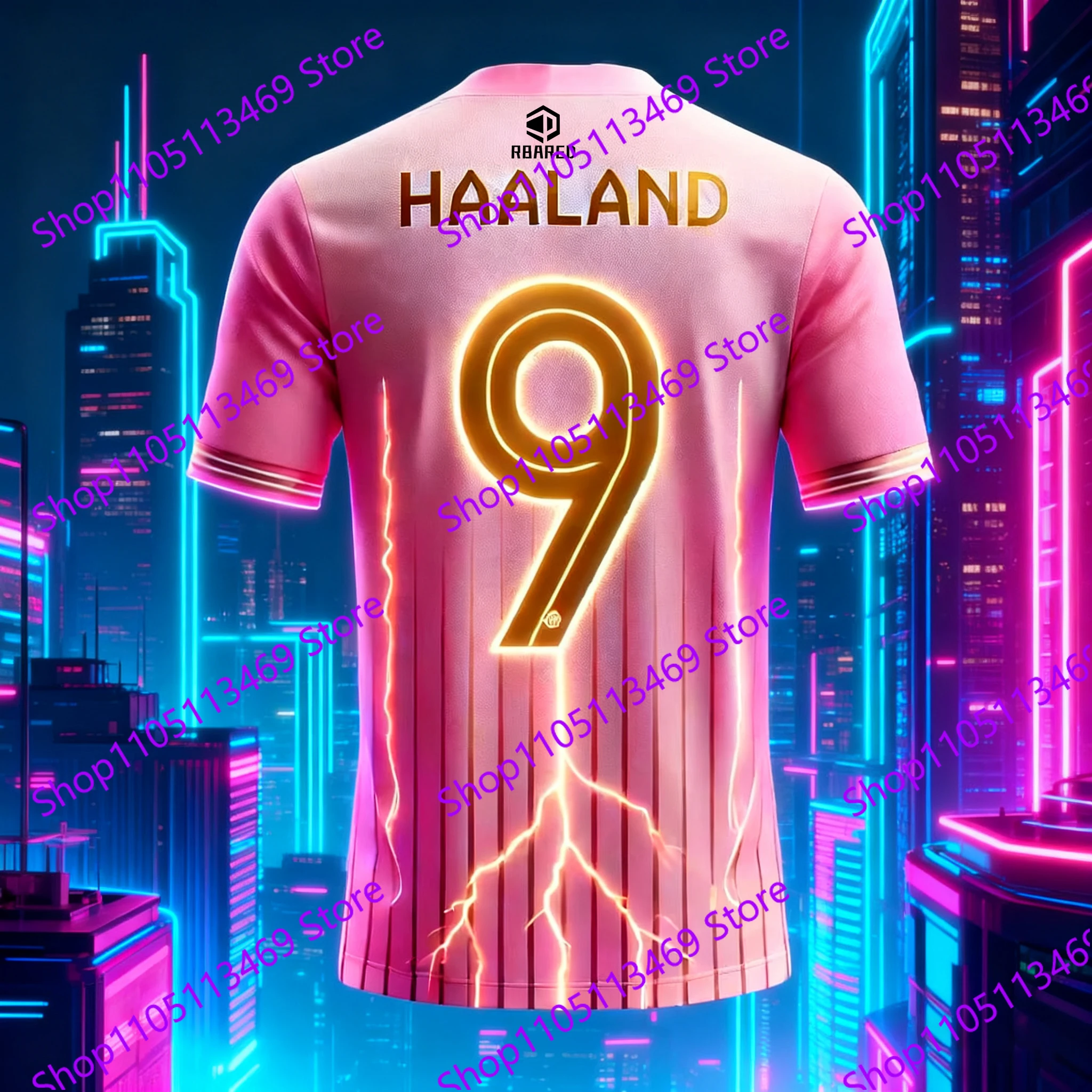 جديد وصول Haaland مطبوعة مروحة جيرسي الرجال الرياضة تي شيرت سريعة الجافة التدريب في الهواء الطلق مريحة الصيف عارضة الزي