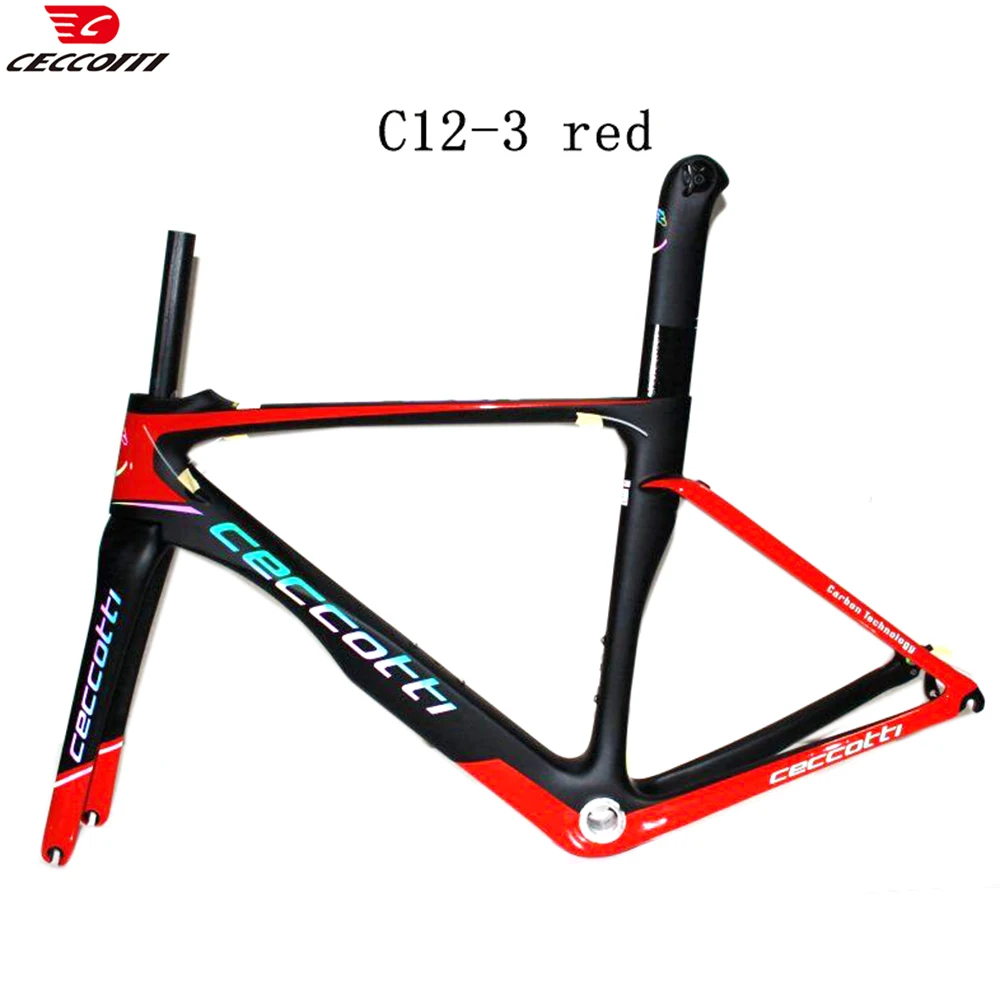 

High Quality Carbon Road Bicycle Frameset With Threaded BSA68 Suitable 700C*25mm Rim Bike Frame