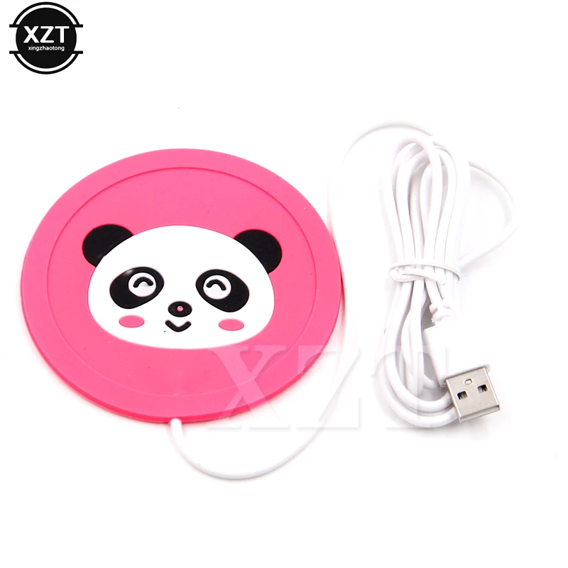 USB 실리콘 히터 만화 패턴 가열 코스터, 우유 차, 커피 머그잔, 뜨거운 음료, 음료 컵 매트, 주방 도구 히터