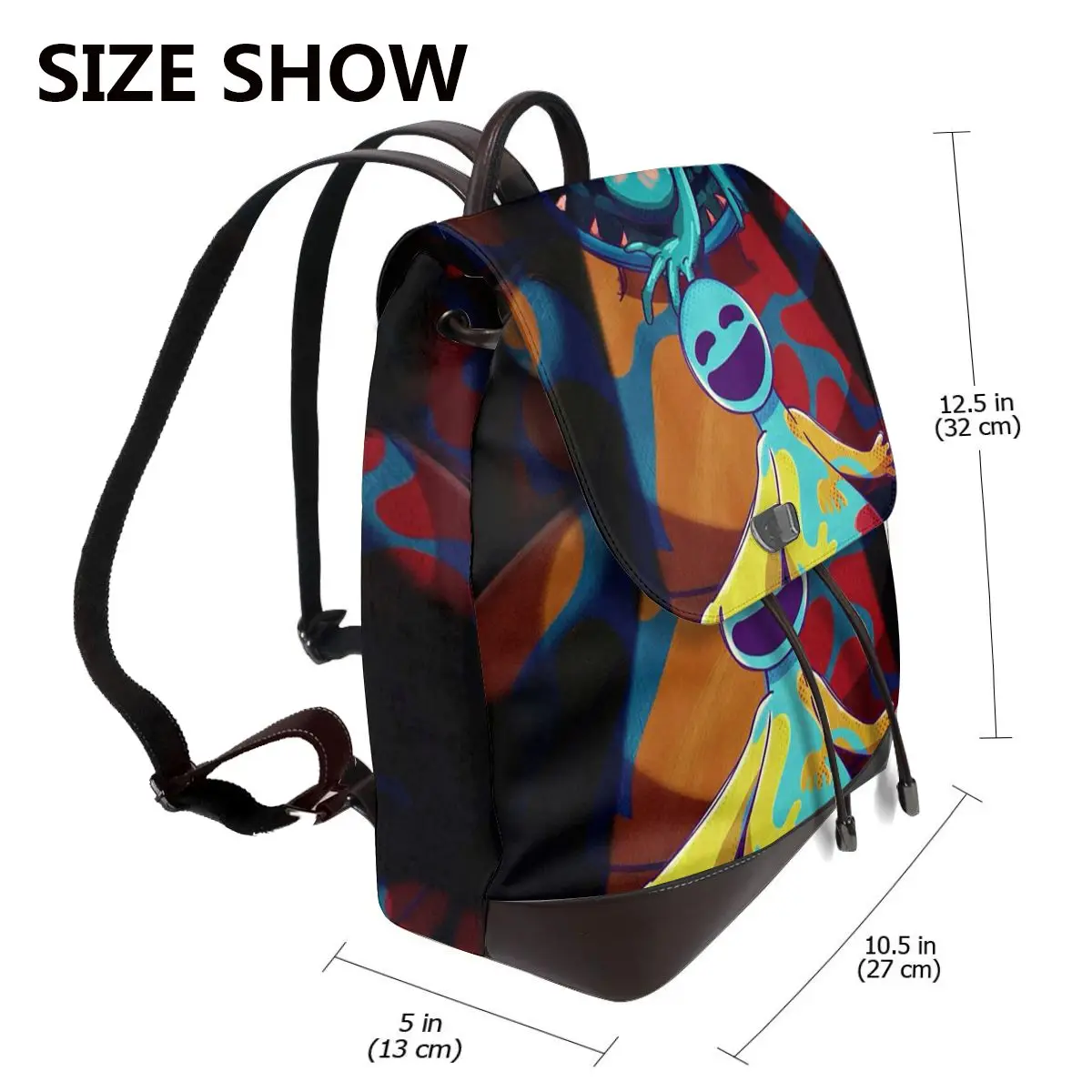 Doey Doughman Horror Pianosaurus Bookbag School Student Bags Hiking Travel Daypack for Women Fashion Derma Backpack
