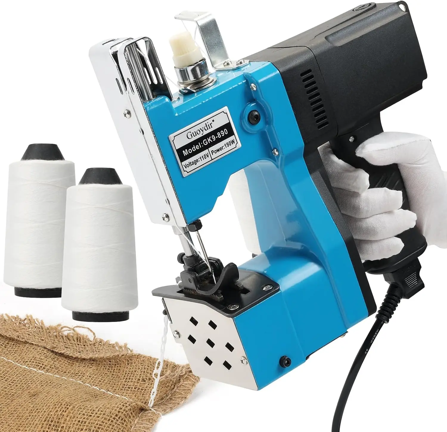

Portable Heavy-Duty Sewing Machine for Woven Bags, Sandbags & Non-Woven Fabrics - Industrial Handheld Tool