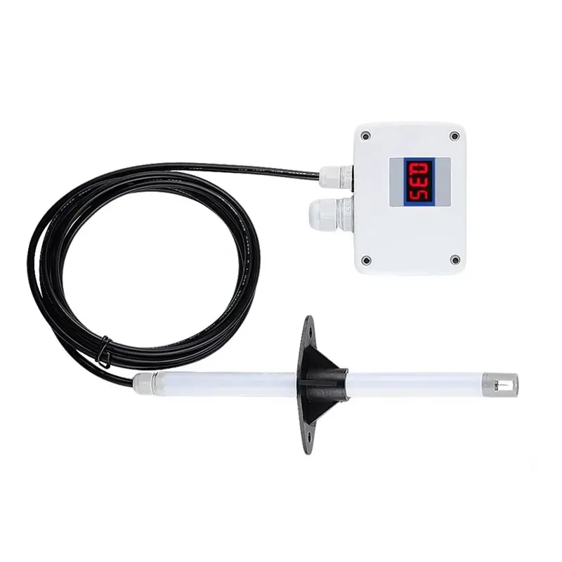 AB33-0-30M/S Pipes Wind Speed Sensor RS485 High Precision With Display Air Speed Measuring Detector Transmitters 2M