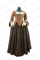 Outlander Claire Fraser Cosplay Costume Dress Medieval Renaissance Rococo Victorian Ball Gown Costumes