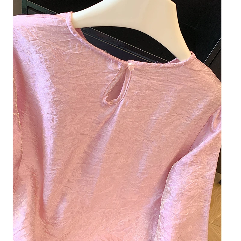 Chic Casual Women's irt Base Layer Top Outerwear Autumn 2025 Slimming Versatile Anti-Aging Polyester Blend Long Sve