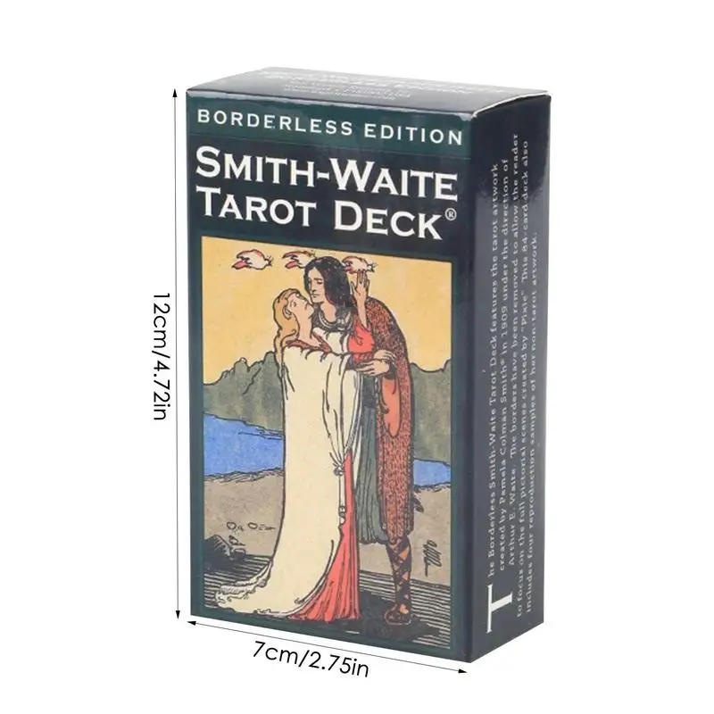 Large Size Borderless Edition Smith Card Tarot 12*7cm Pocket Deck Tarot Comics Tarot Cards English Version Table Divination Game