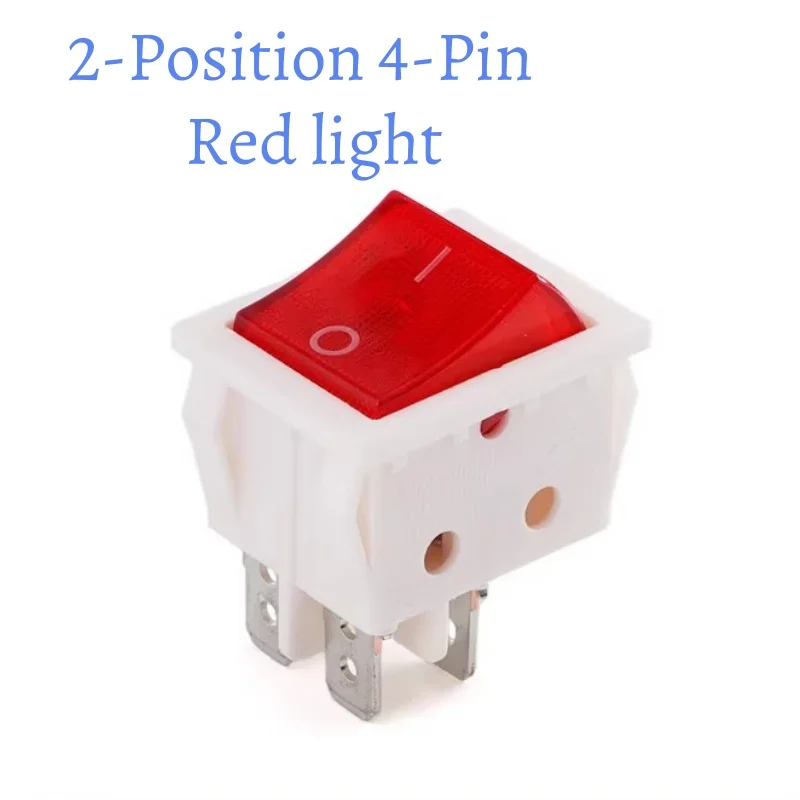 5PCS KCD4 Rocker Switch Power Switchs ON-OFF-ON 2/3-Position 4/6-Pins The arrow is Reset/Latch With Light 16A 250VAC 20A 125VAC